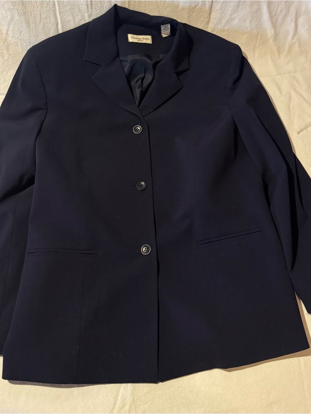Amanda Smith Navy Single-Breasted Blazer Jacket